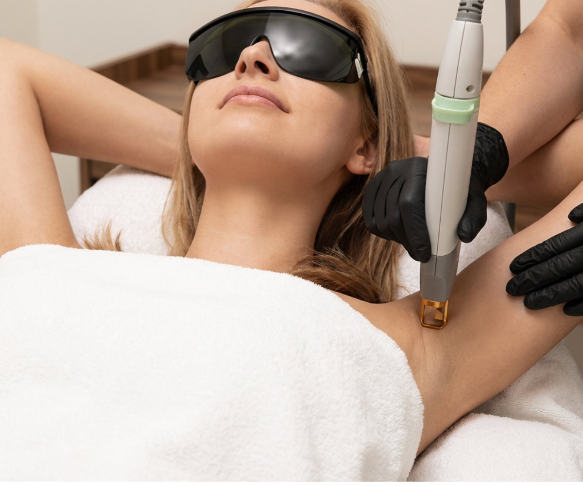 Small area laser hair removal treatment