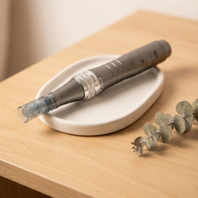 Smooth, firm skin after microneedling