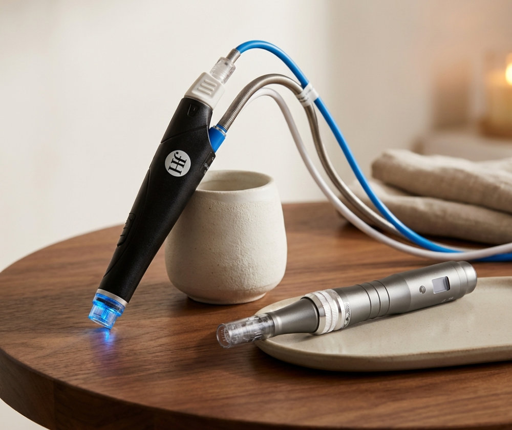 Microneedling with facial treatment