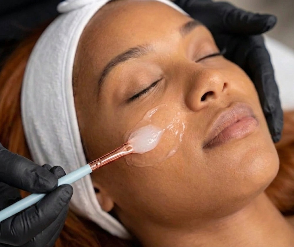 Microneedling with peel treatment